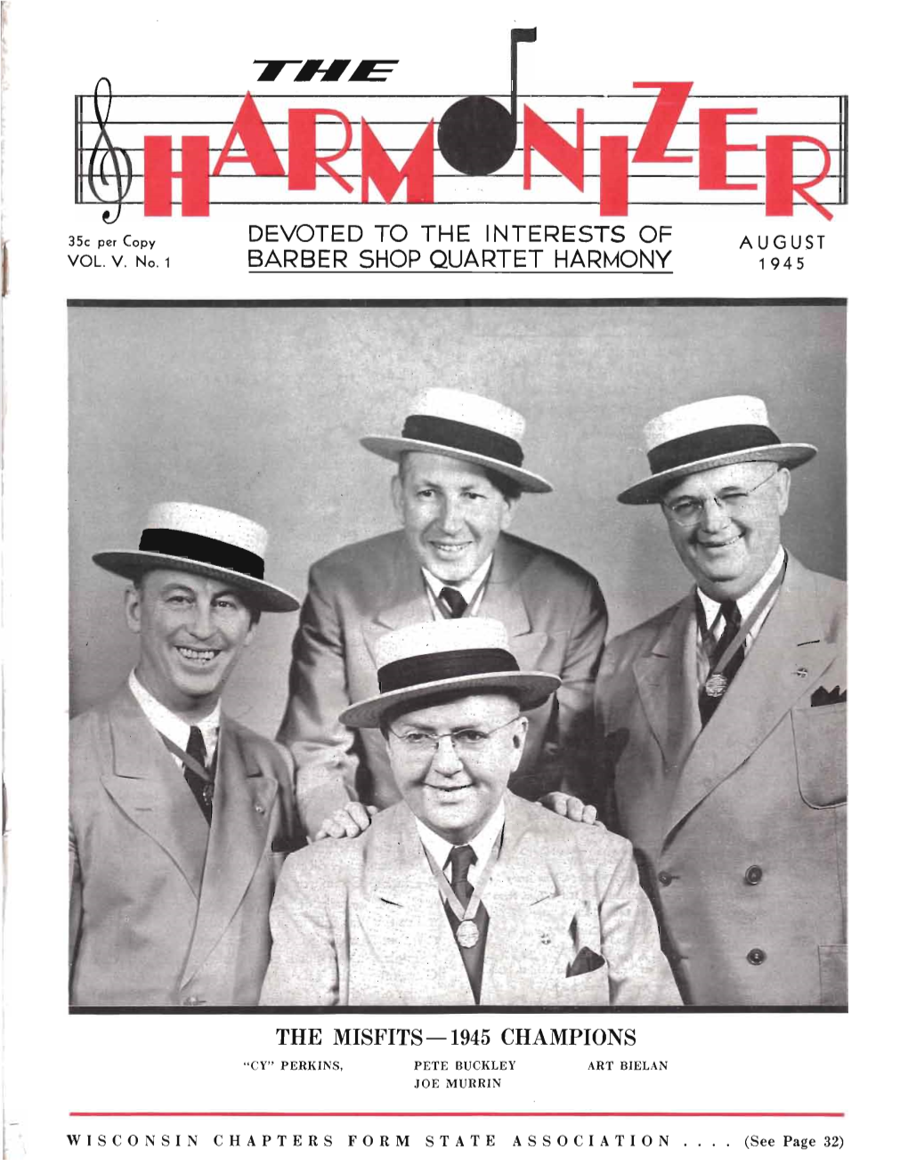 Barber Shop Quartet Harmony 1945