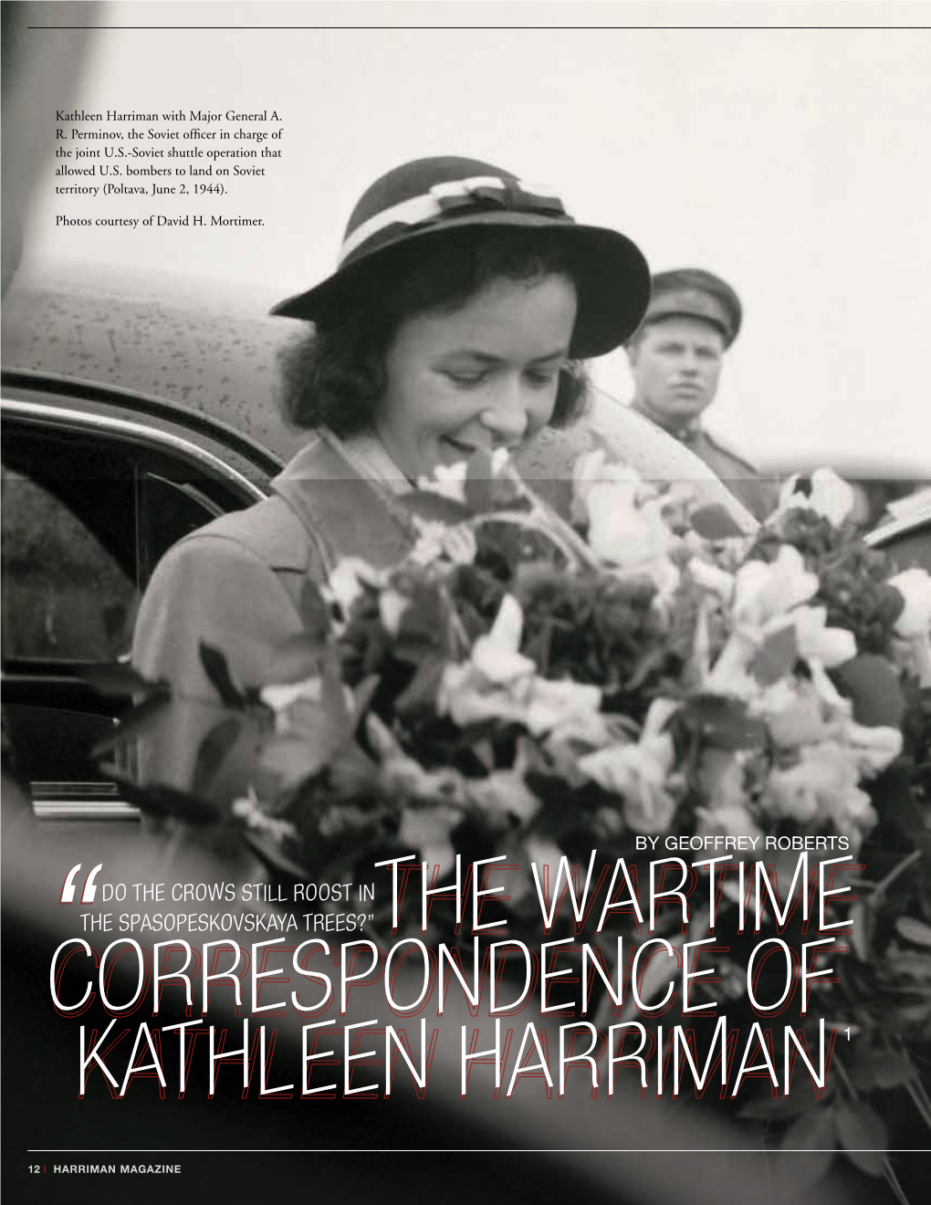 Kathleen Harriman Correspondence of the Wartime