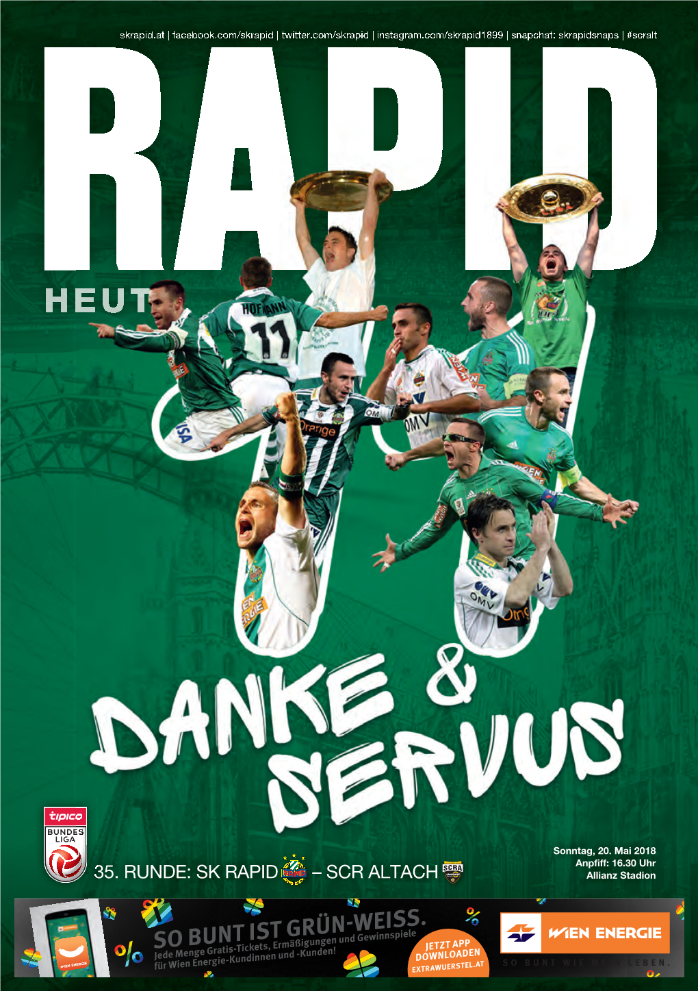 35. RUNDE: SK RAPID – SCR ALTACH Allianz Stadion