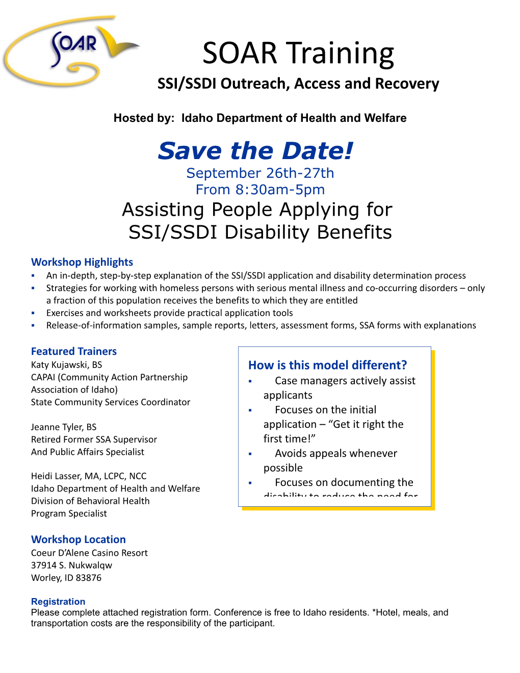 SSI/SSDI Outreach, Access and Recovery