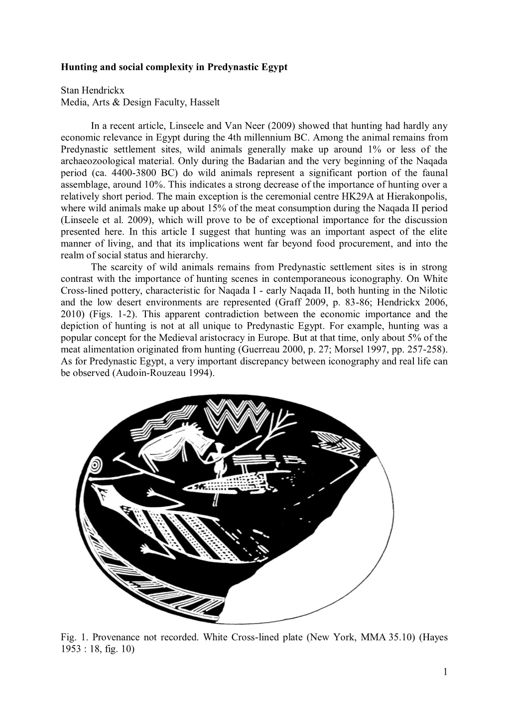 Hunting and Social Complexity in Predynastic Egypt