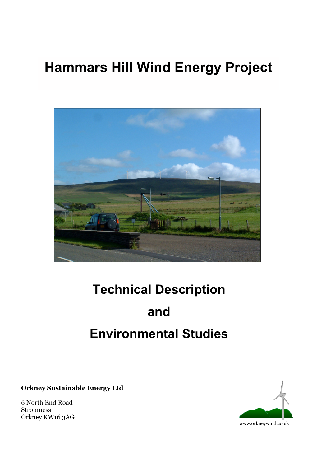 Hammars Hill Wind Energy Project