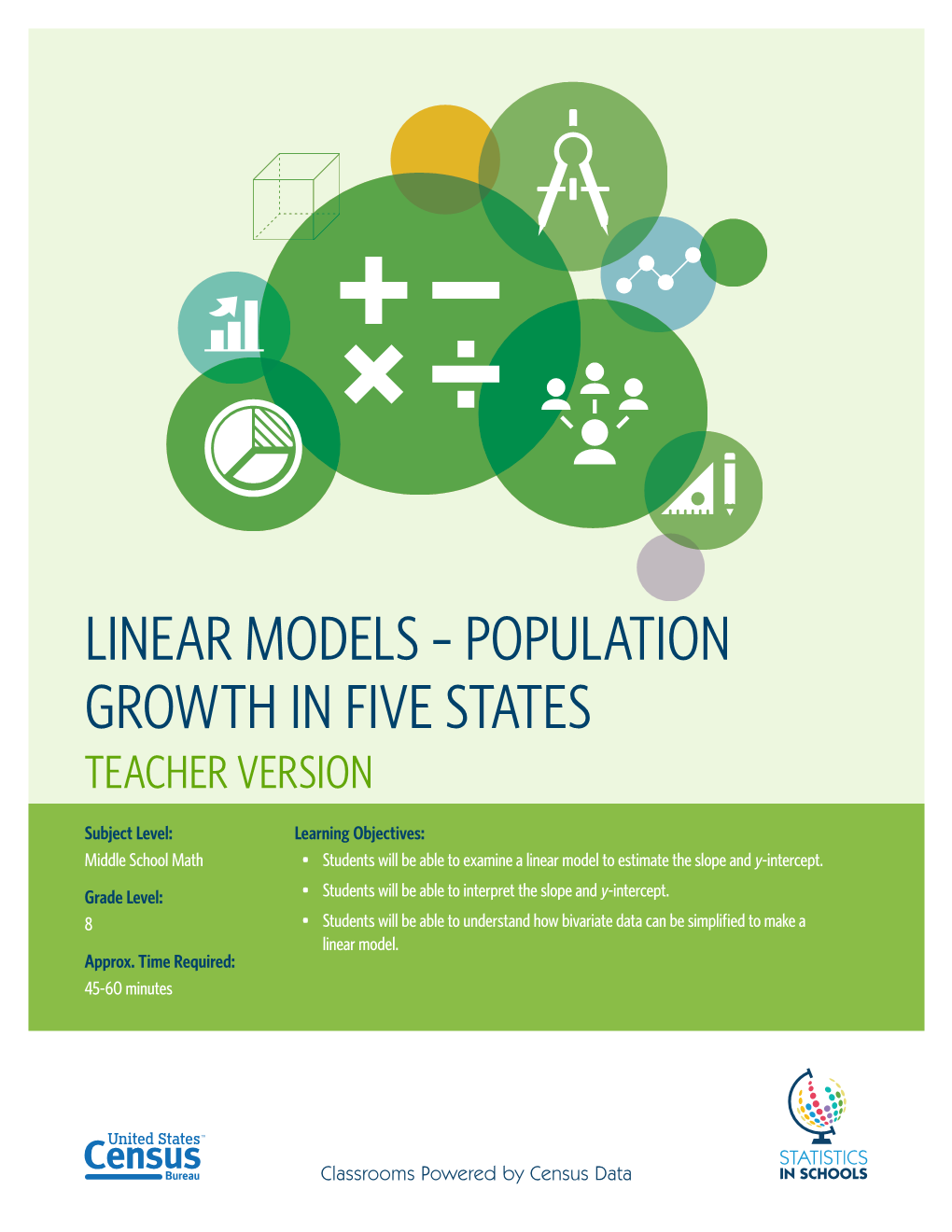 Linear Models – Population Growth in Five States Teacher Version