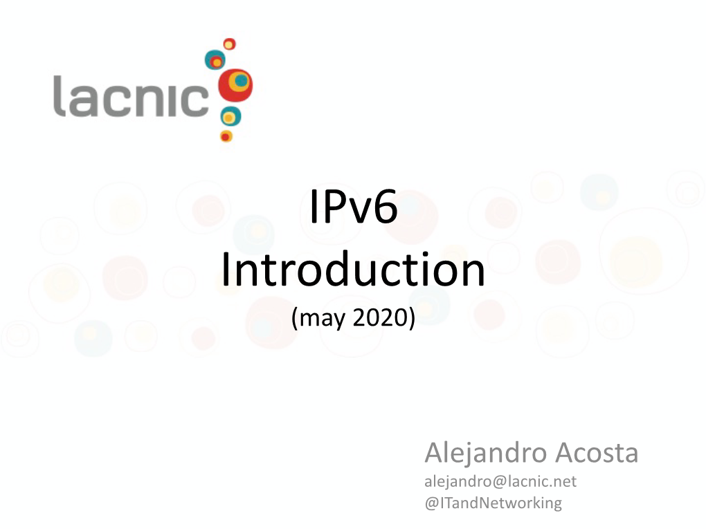 Ipv6 Introduction (May 2020)