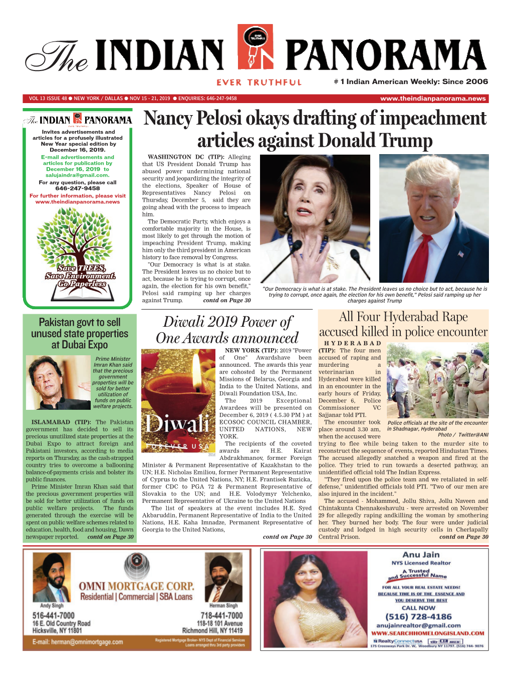 Nancy Pelosi Okays Drafting of Impeachment Articles Against Donald Trump