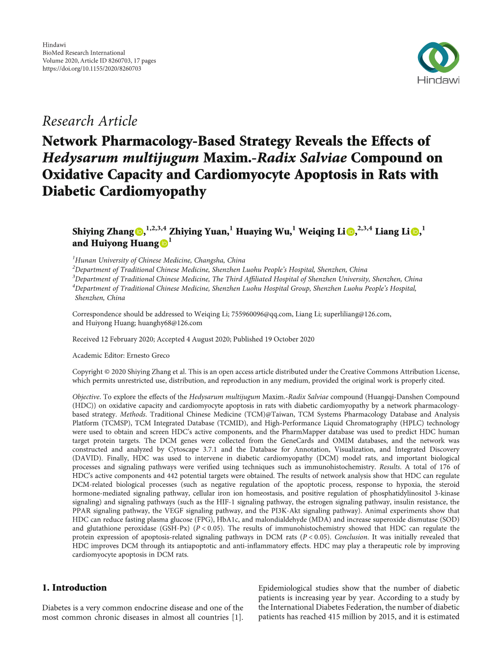 Network Pharmacology-Based Strategy Reveals the Effects Of