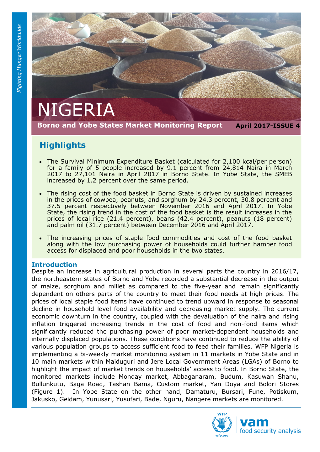 Borno and Yobe States Market Monitoring Report April 2017-ISSUE 4