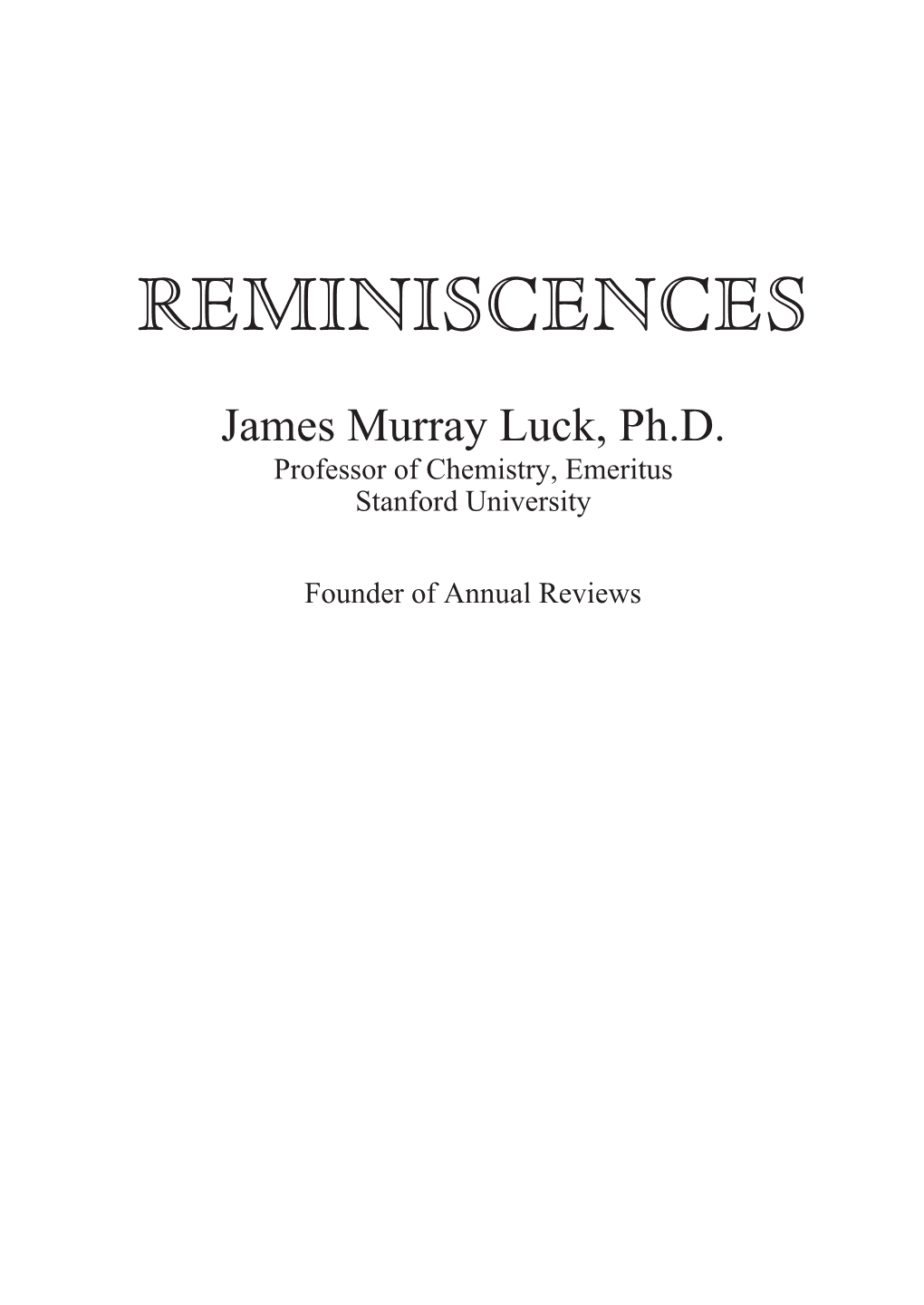 Reminiscences (PDF)