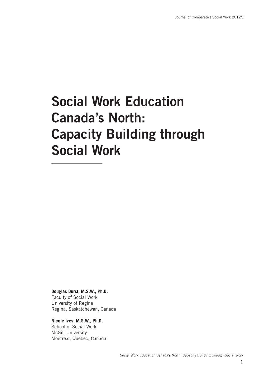 Capacity Building Through Social Work