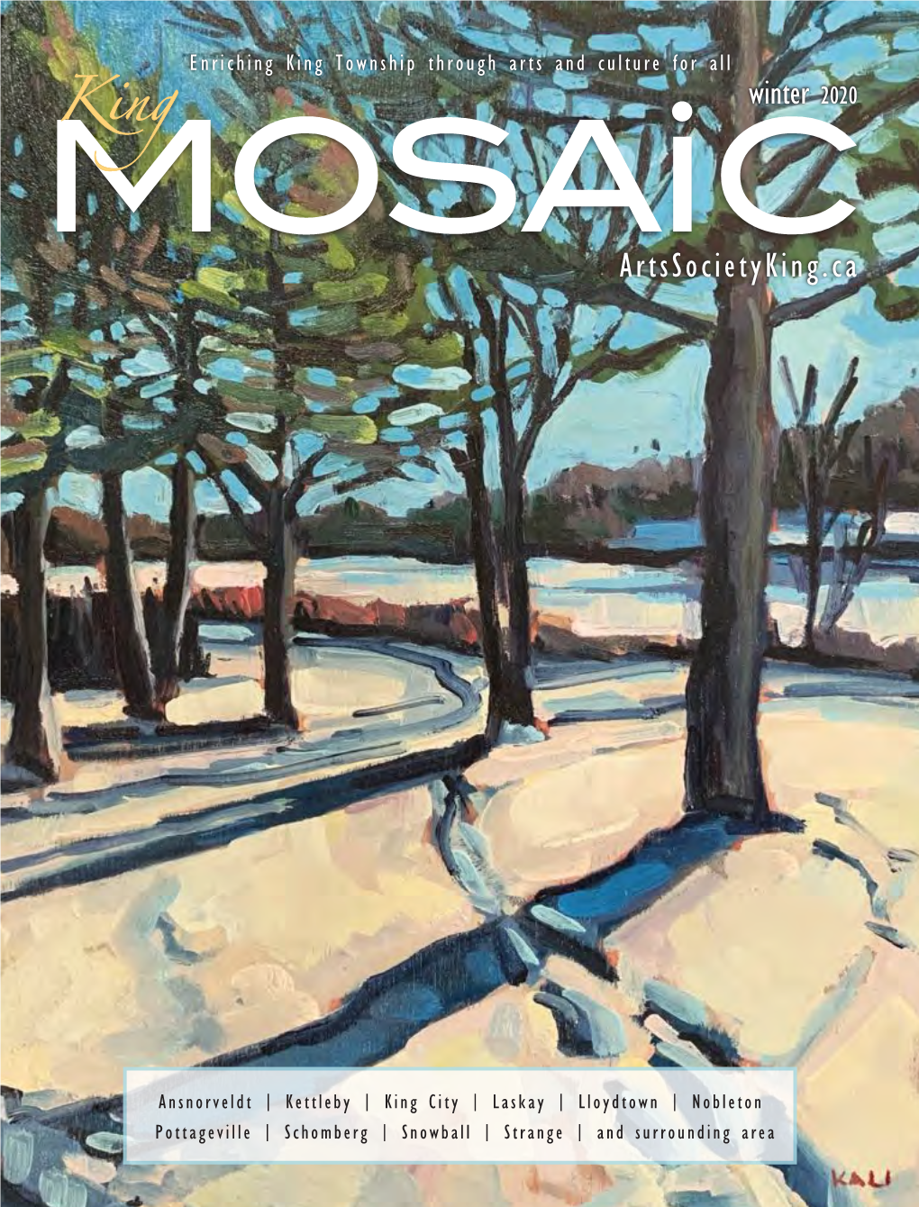 Mosaic Magazine with Interesting and Engaging (Around the Neighbourhood) Donna Greenstein Stories About Our Community of King & the Surrounding Area