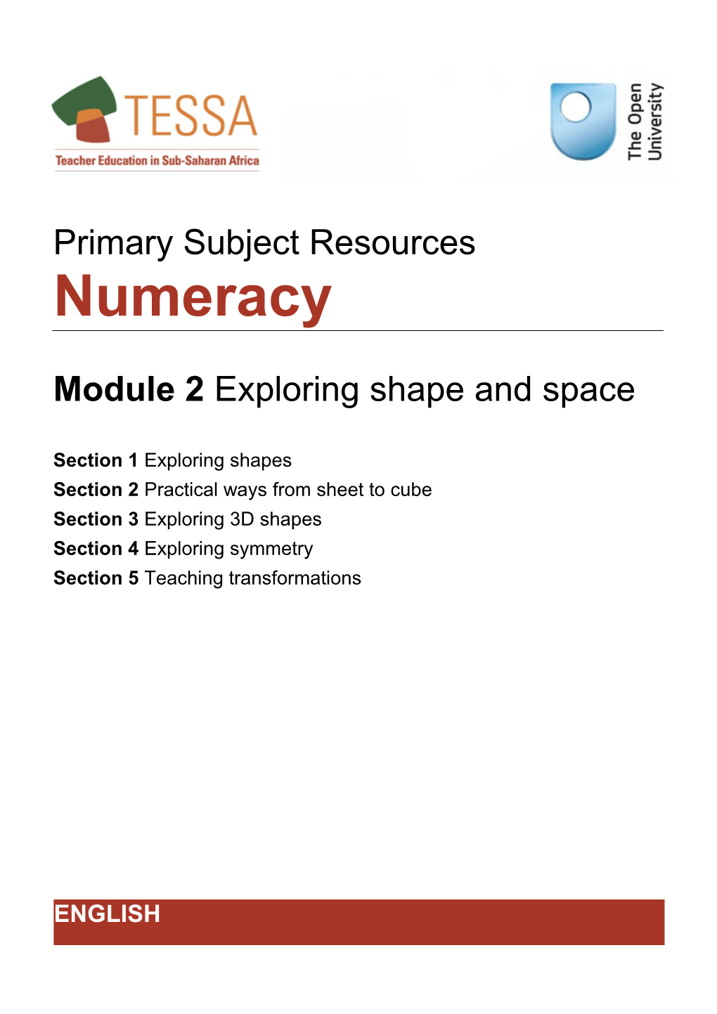 Module 2: Exploring Shape and Space