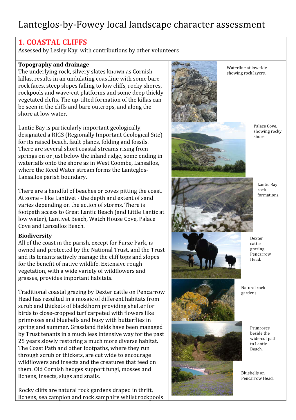 Lanteglos-By-Fowey Local Landscape Character Assessment