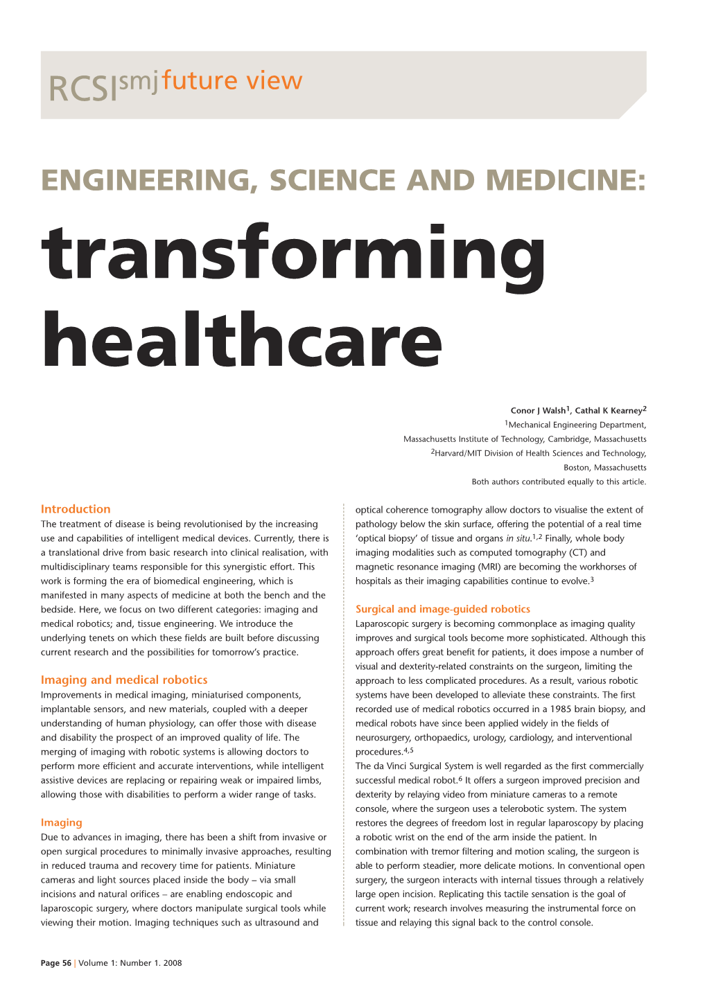 Transforming Healthcare