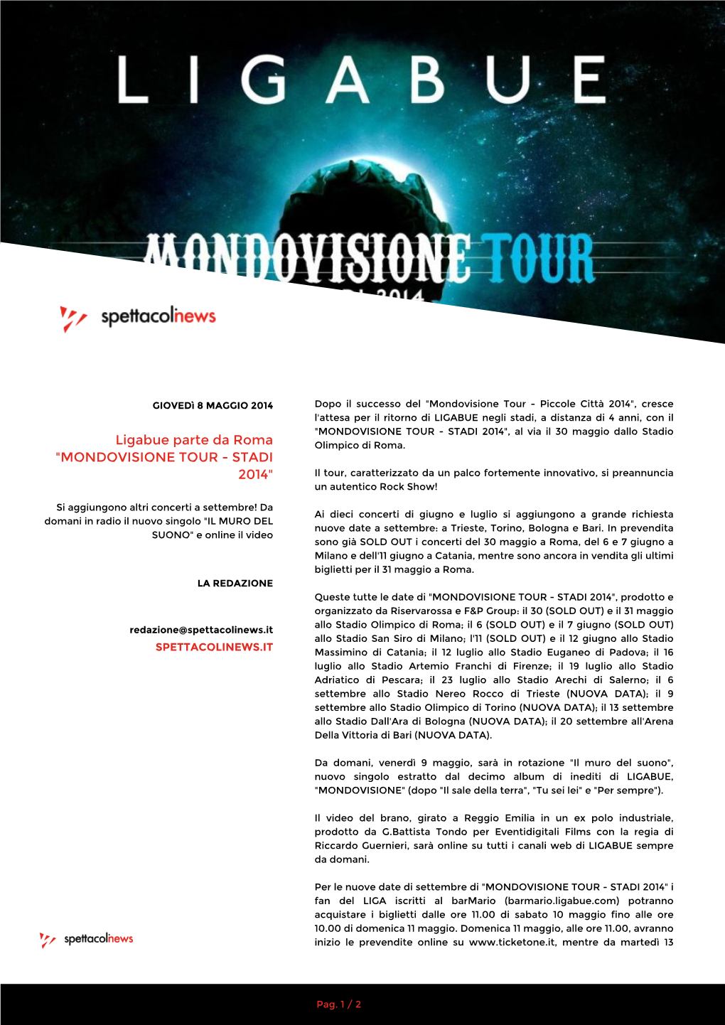 Mondovisione Tour