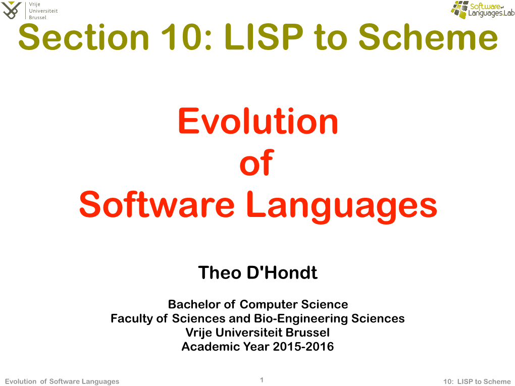 LISP to Scheme.Key