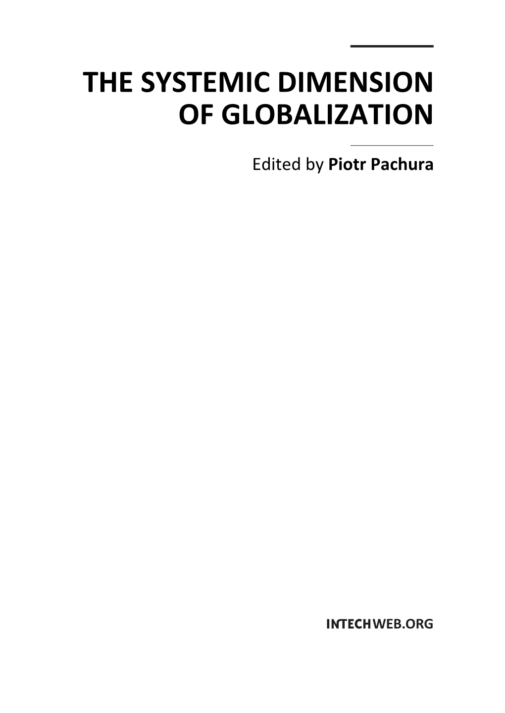 The Systemic Dimension of Globalization