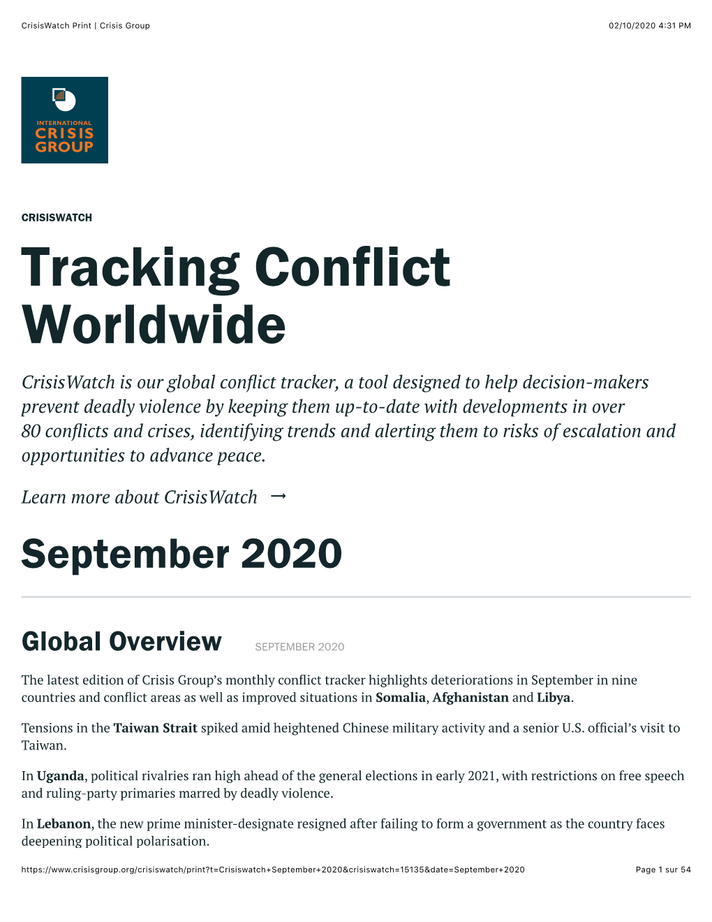 Tracking Conflict Worldwide