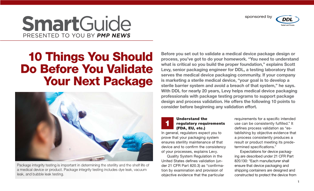 10 Things You Should Do Before You Validate Your Next Package