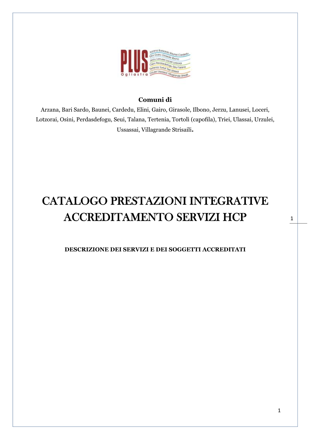 Catalogo Prestazioni Integrative