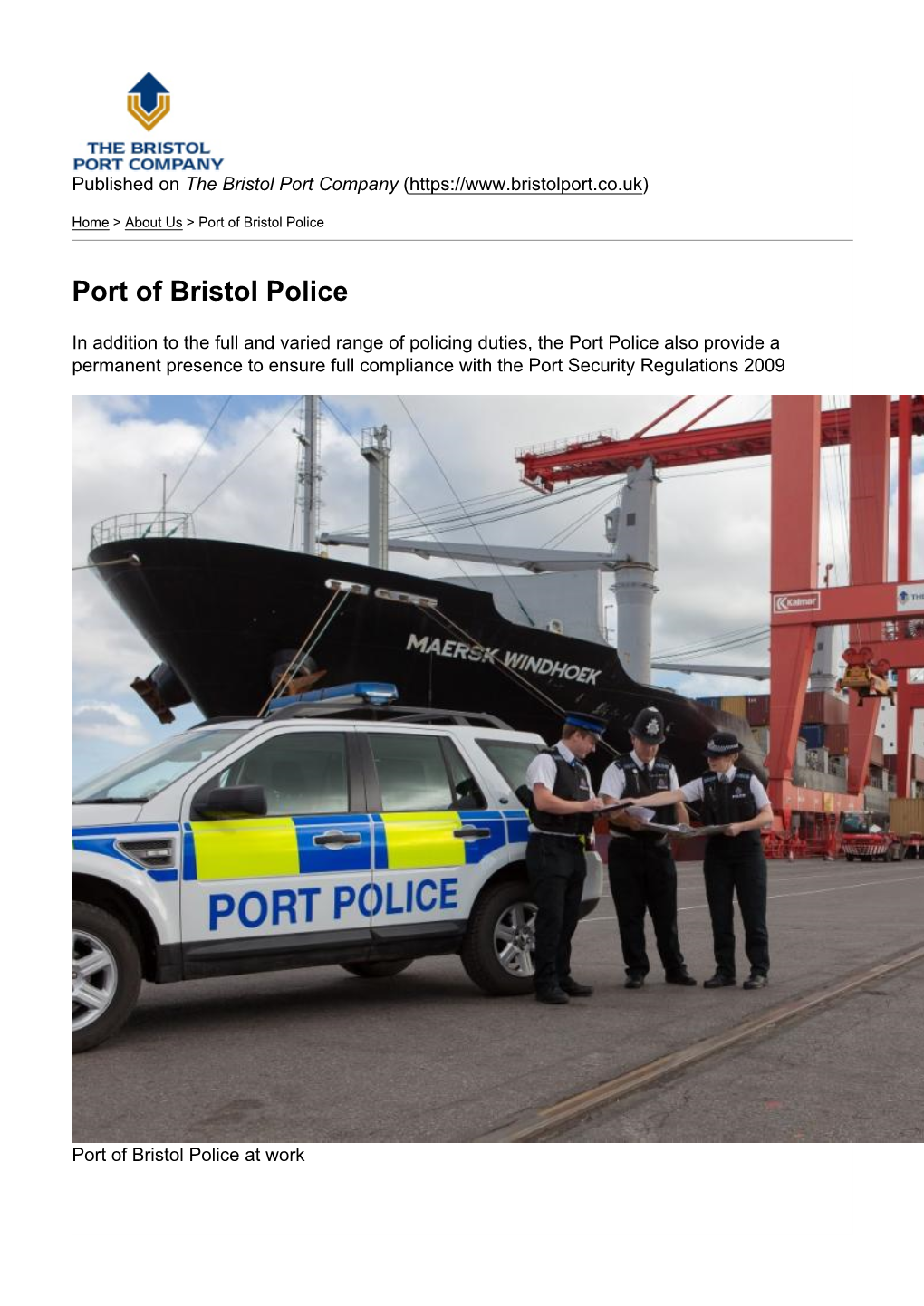 Port of Bristol Police