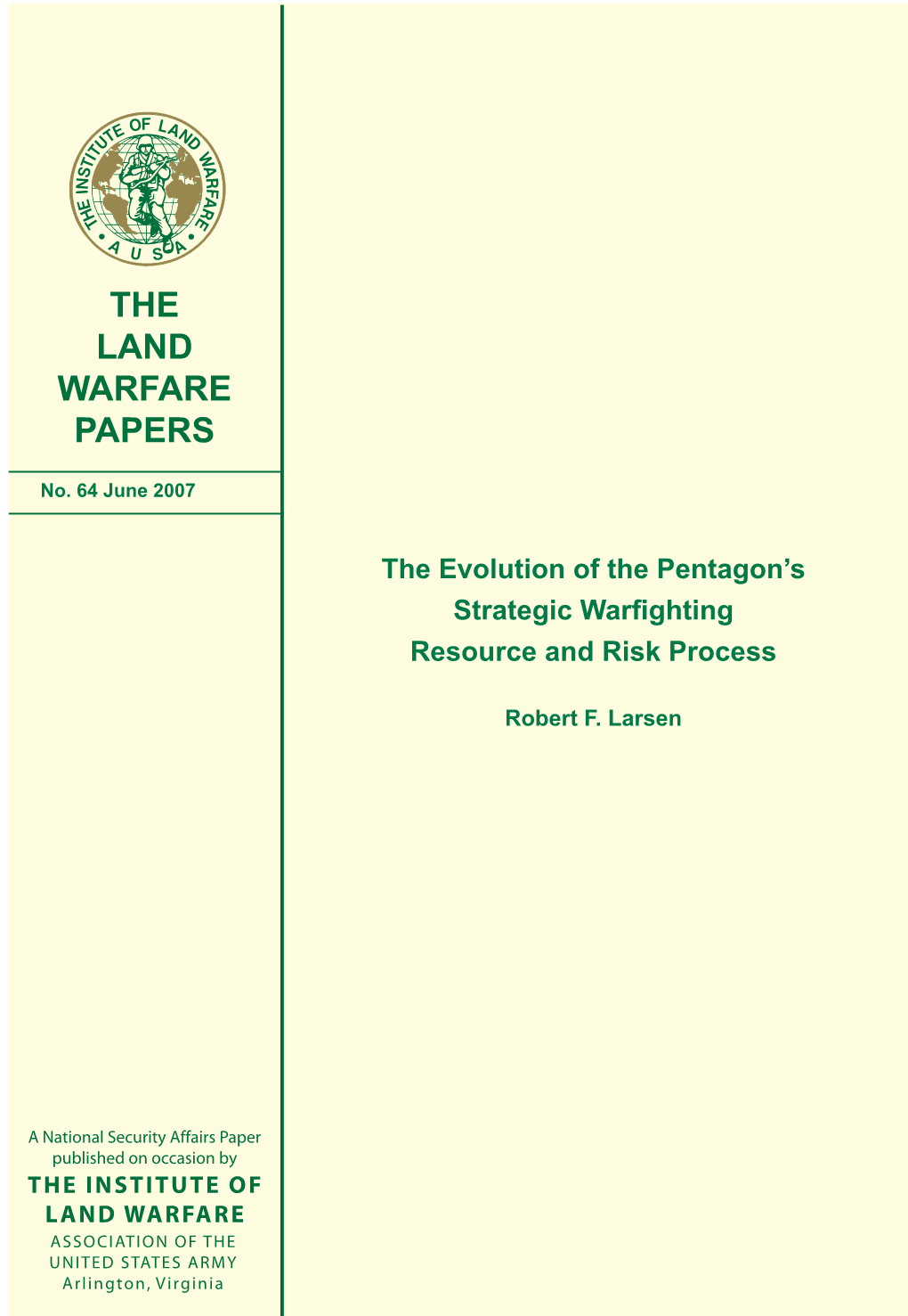 The Land Warfare Papers