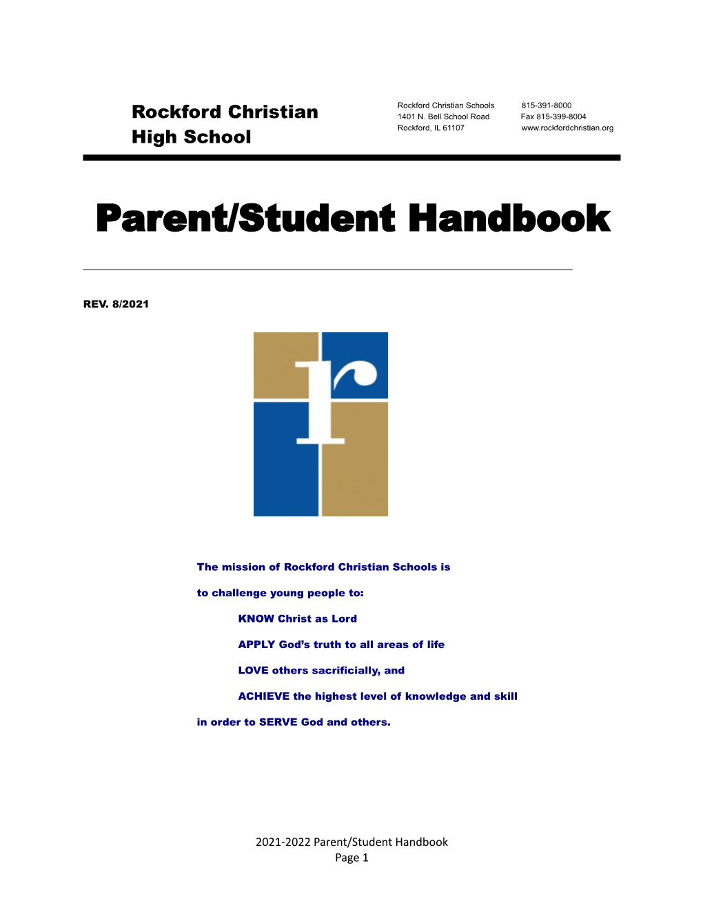 Parent/Student Handbook