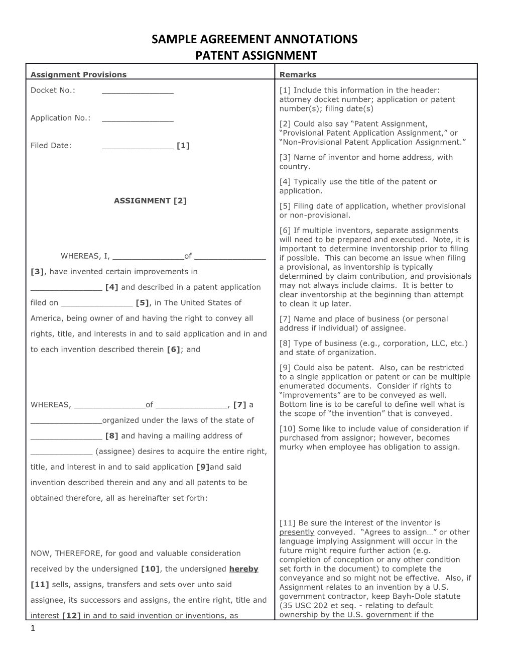 5. Annotated Patent Assignment