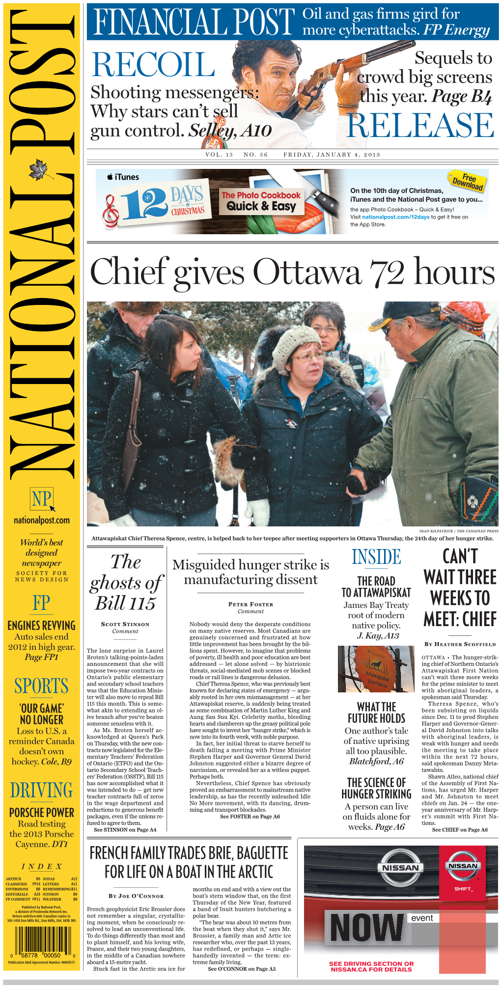 Chief Gives Ottawa 72 Hours
