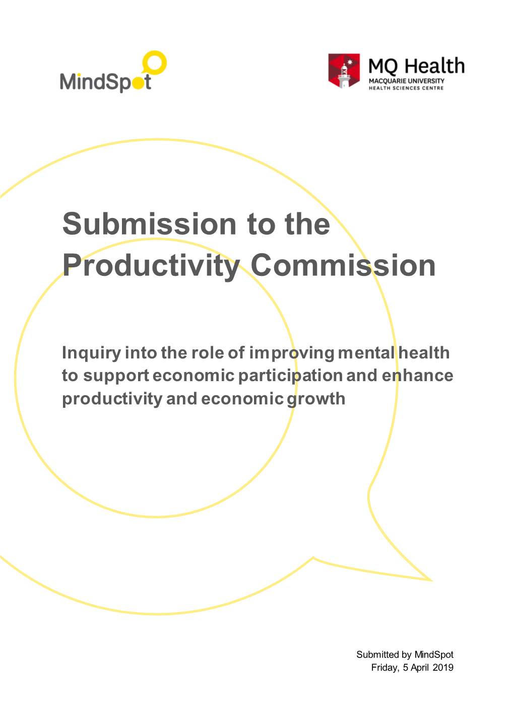 Submission to the Productivity Commission