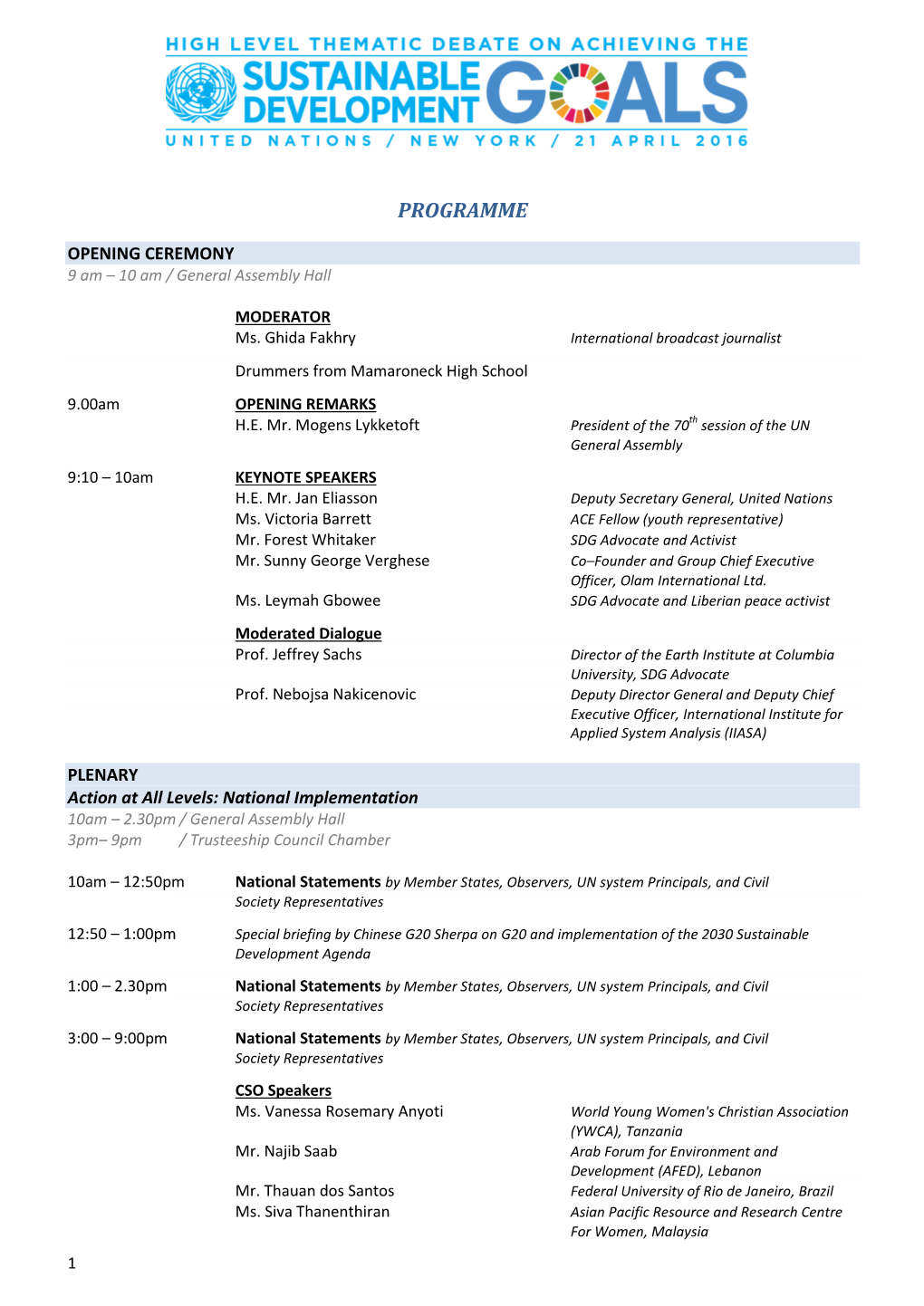 Detailed Programme with Speakers 20 April Final
