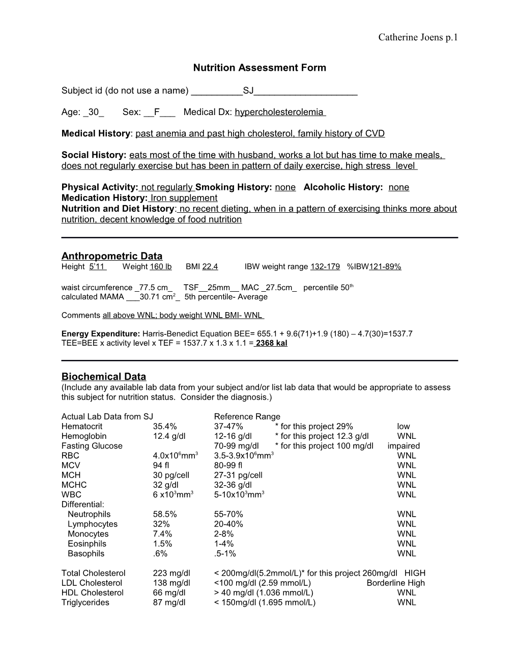 Nutrition Assessment Form s1