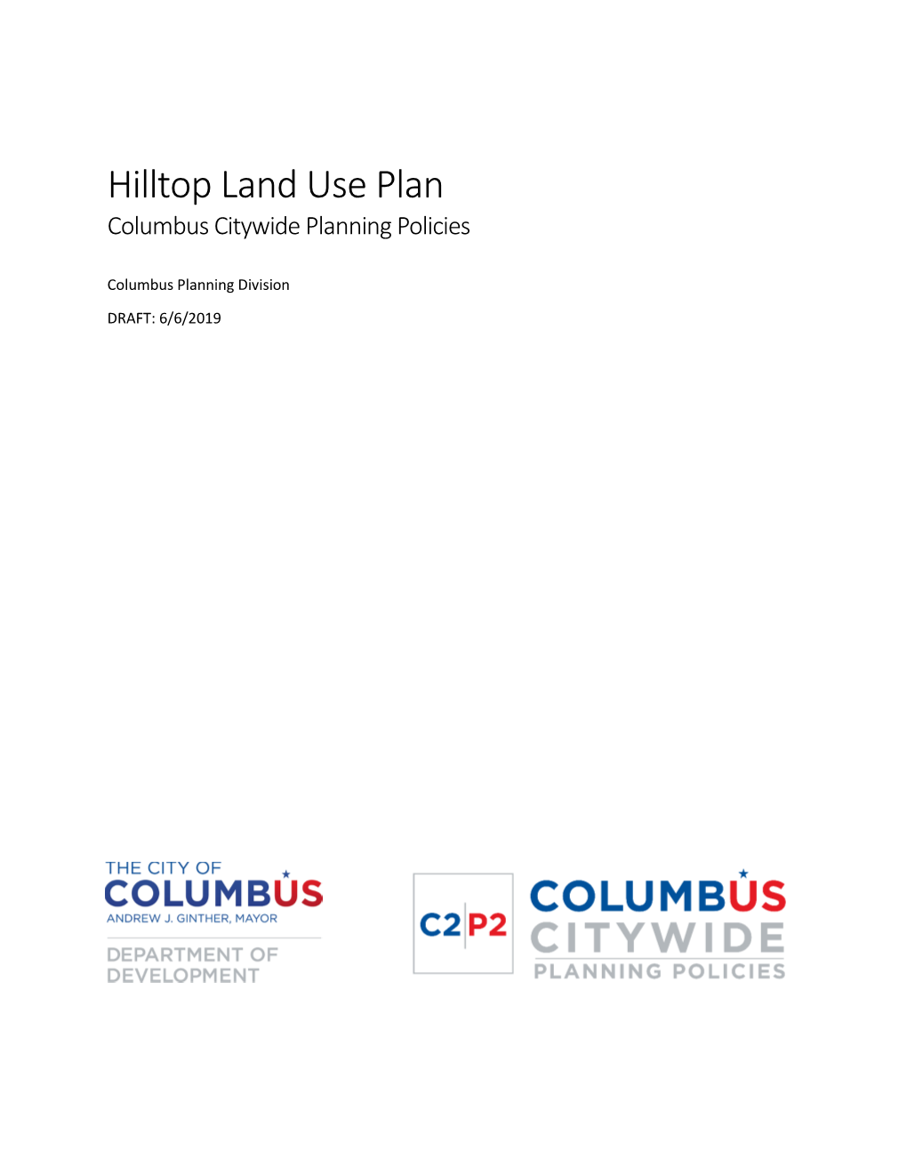 Hilltop Land Use Plan Columbus Citywide Planning Policies