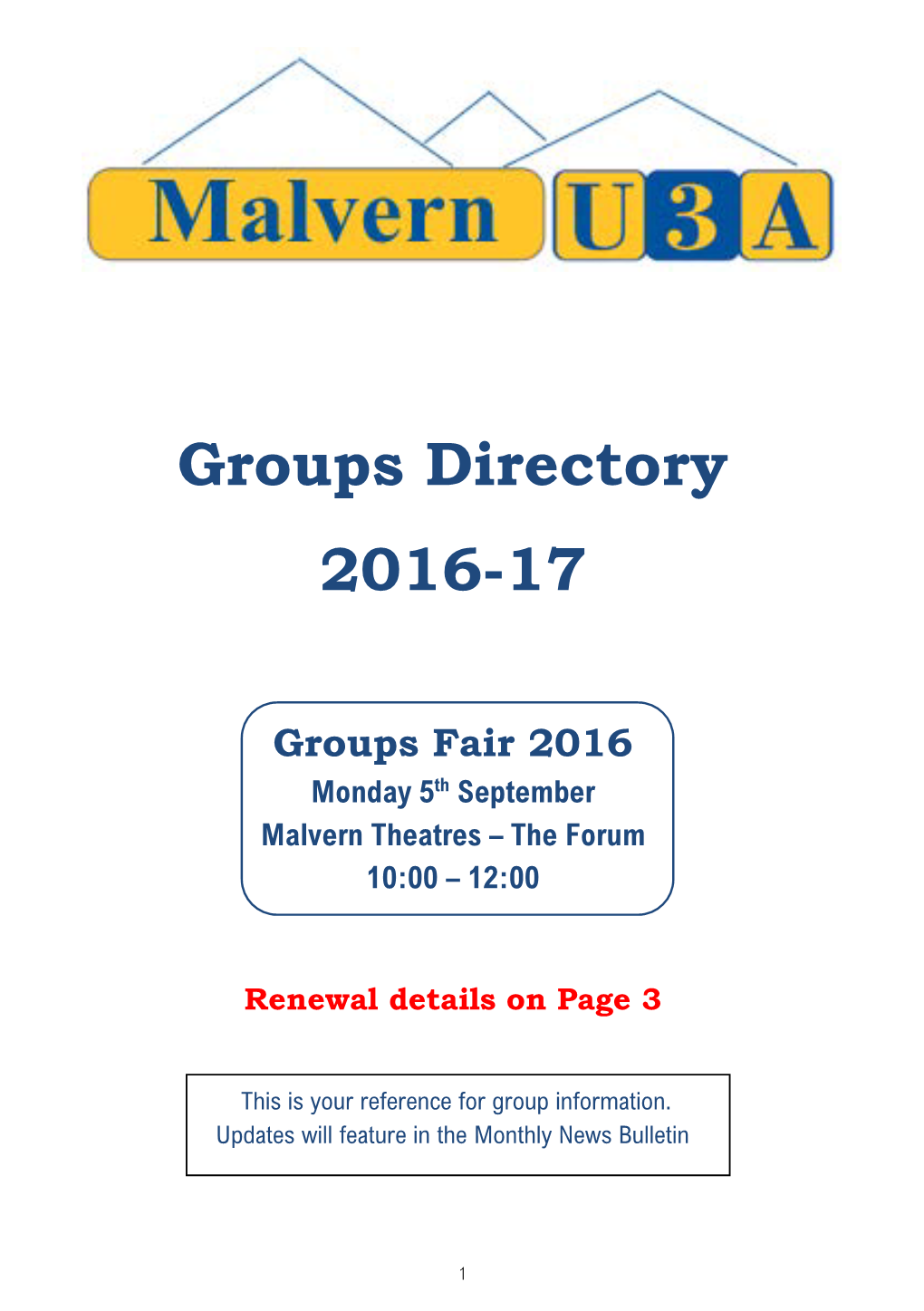 Groups Directory 2016-17