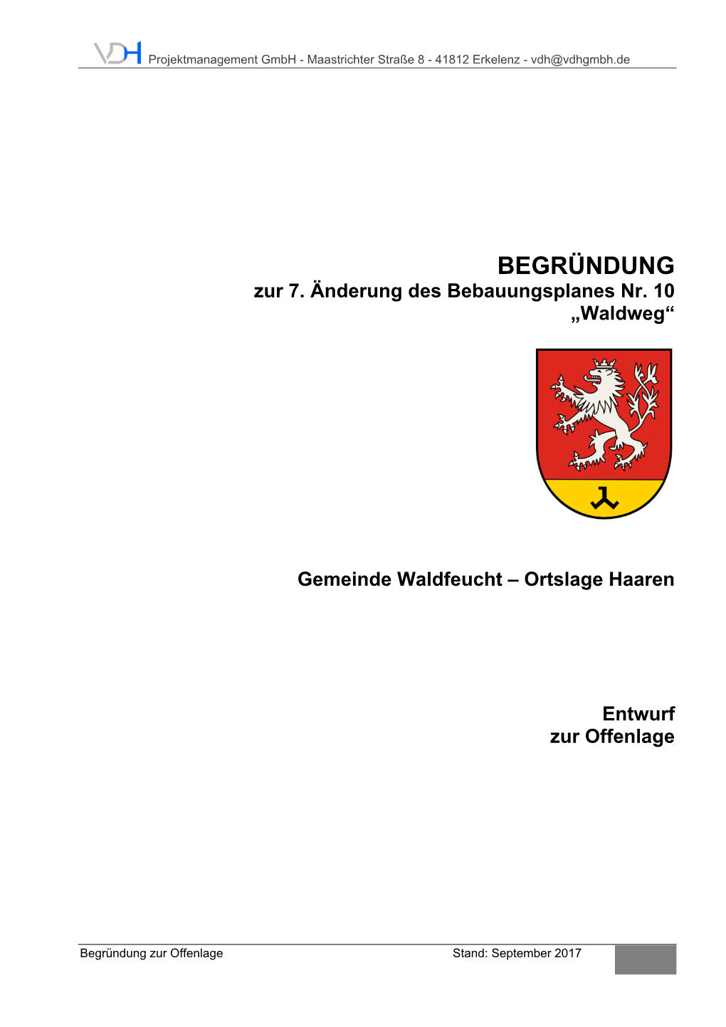 BEGRÜNDUNG Zur 7