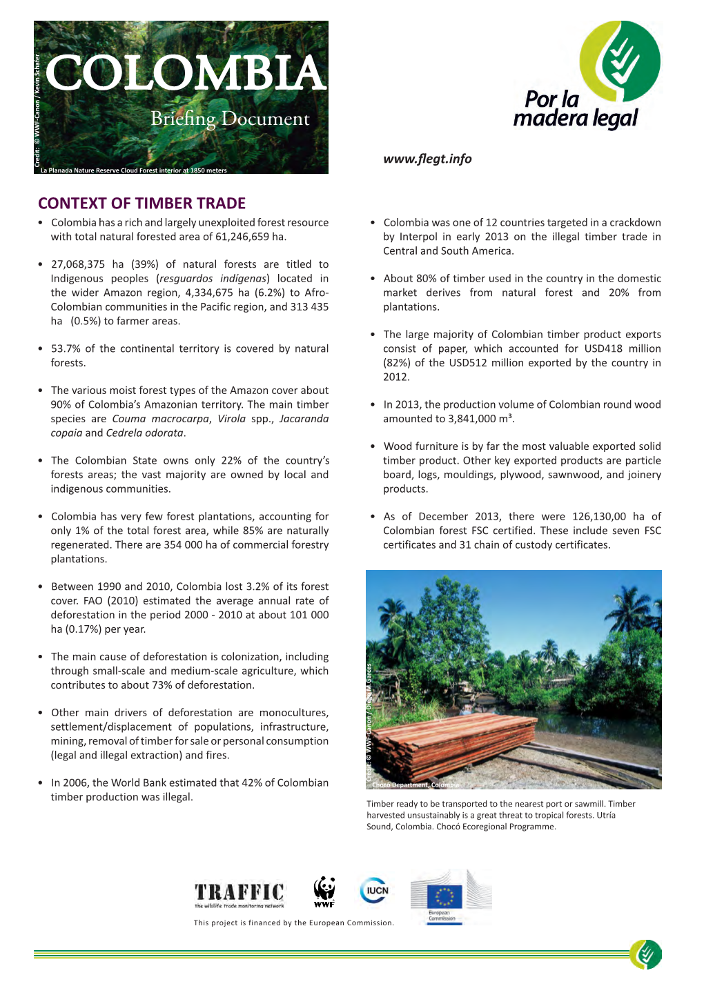 Briefing Paper on Timber Production in Colombia (PDF, 1.6