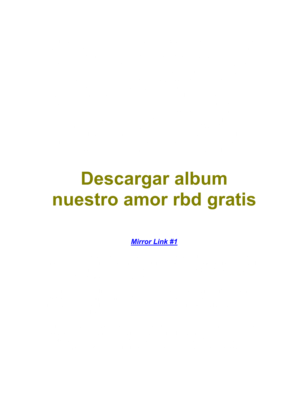 Descargar Album Nuestro Amor Rbd Gratis