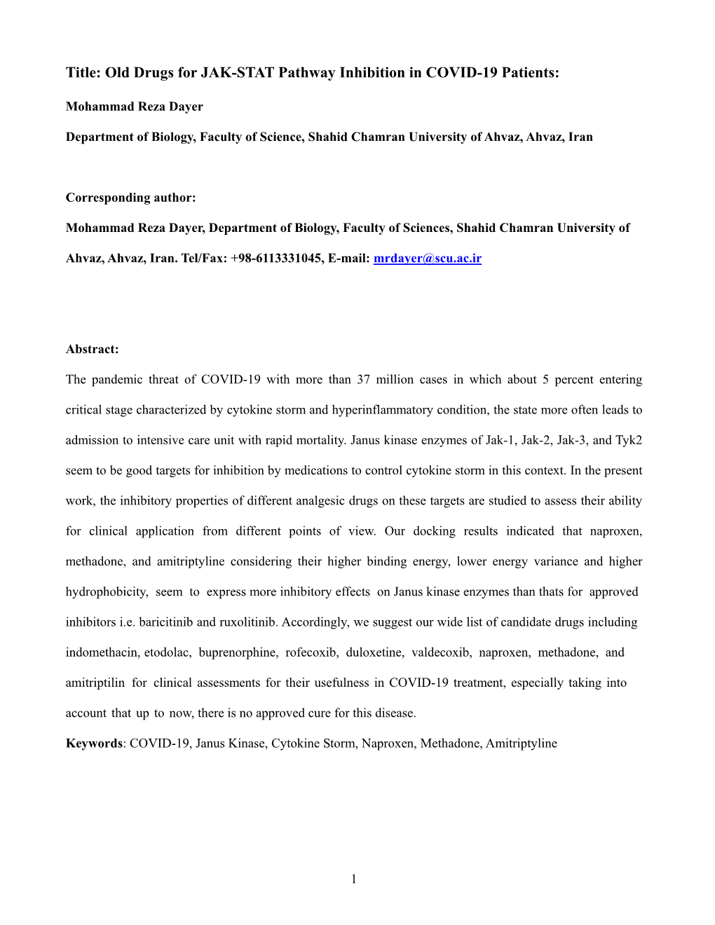 Old Drugs for JAK-STAT Pathway Inhibition in COVID-19 Patients