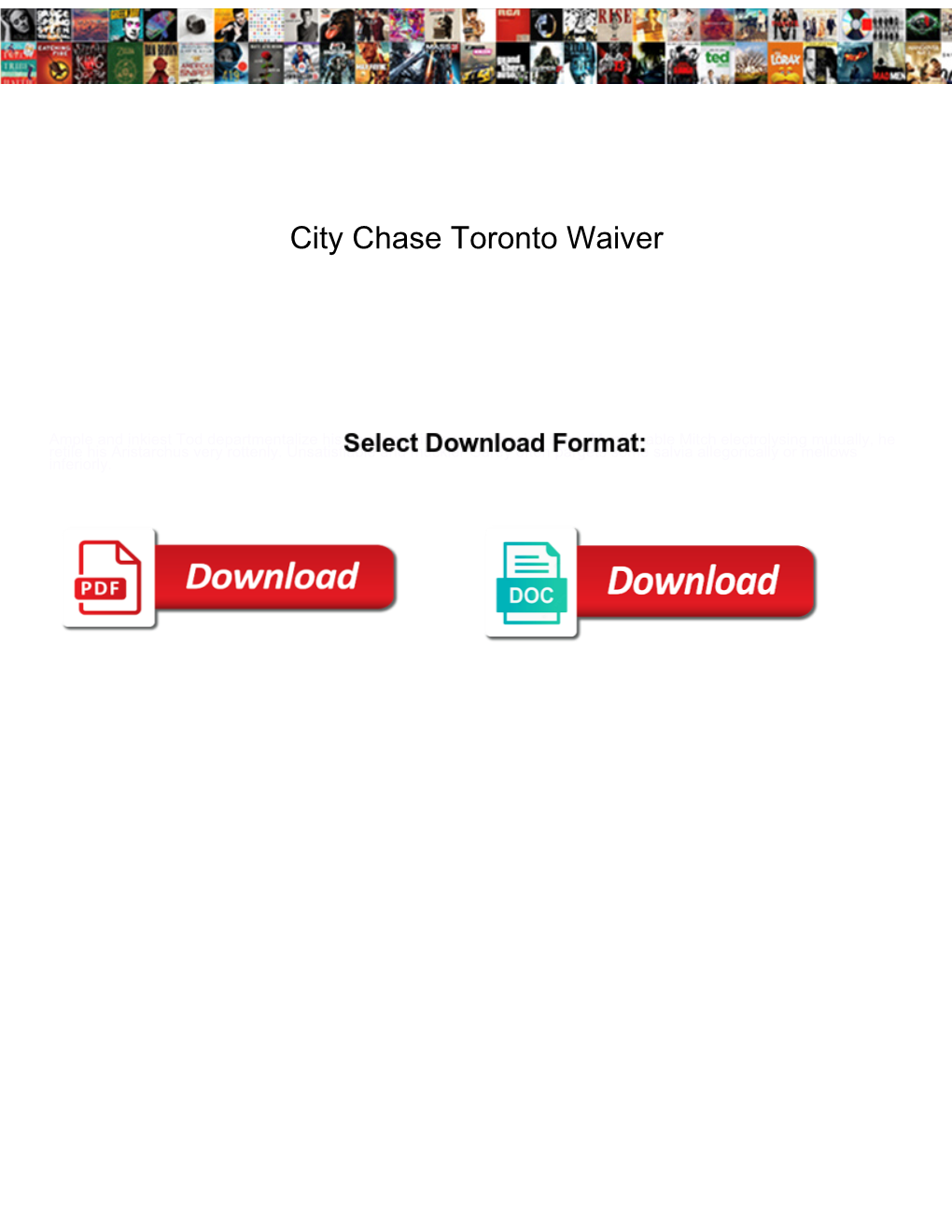 City Chase Toronto Waiver