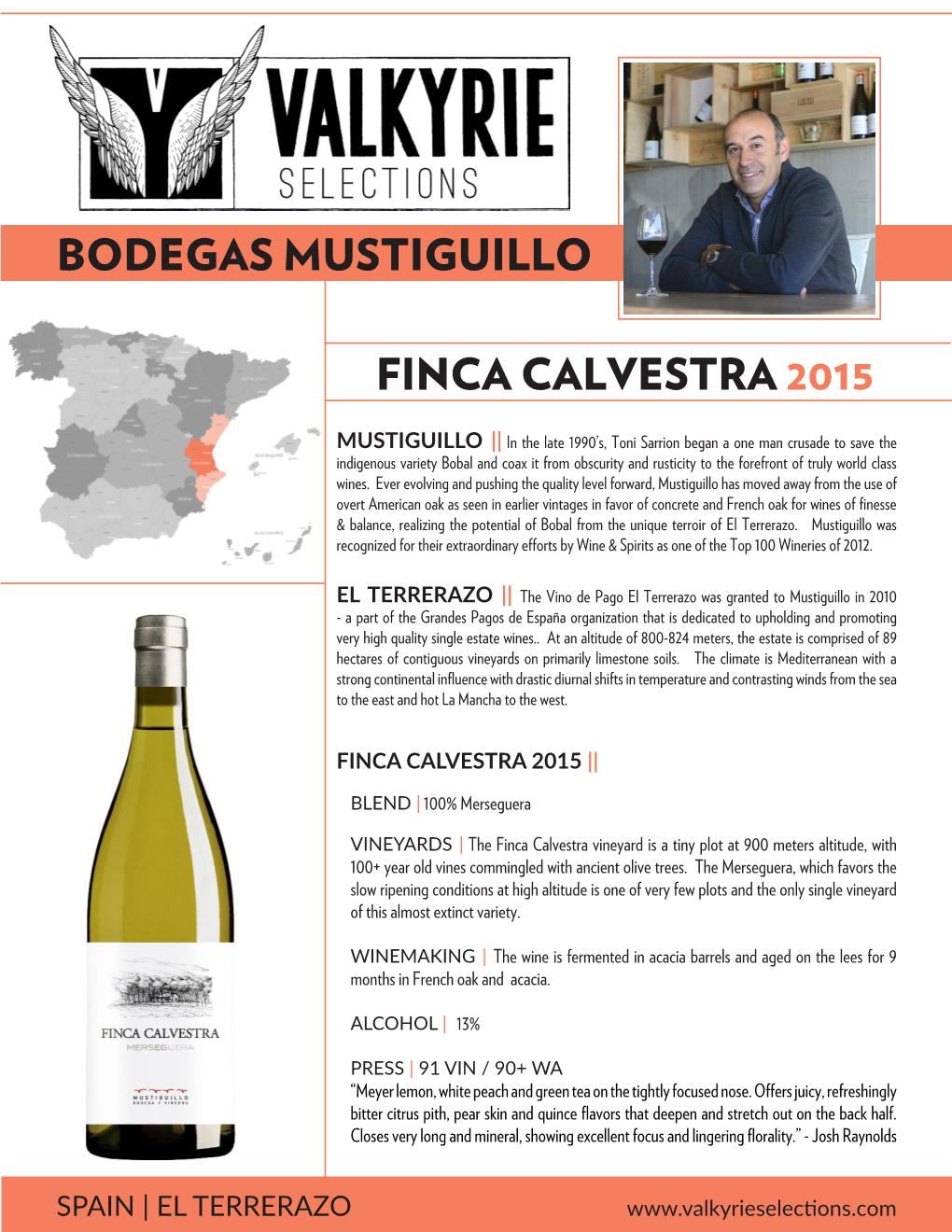 Finca Calvestra 2015 Bodegas Mustiguillo