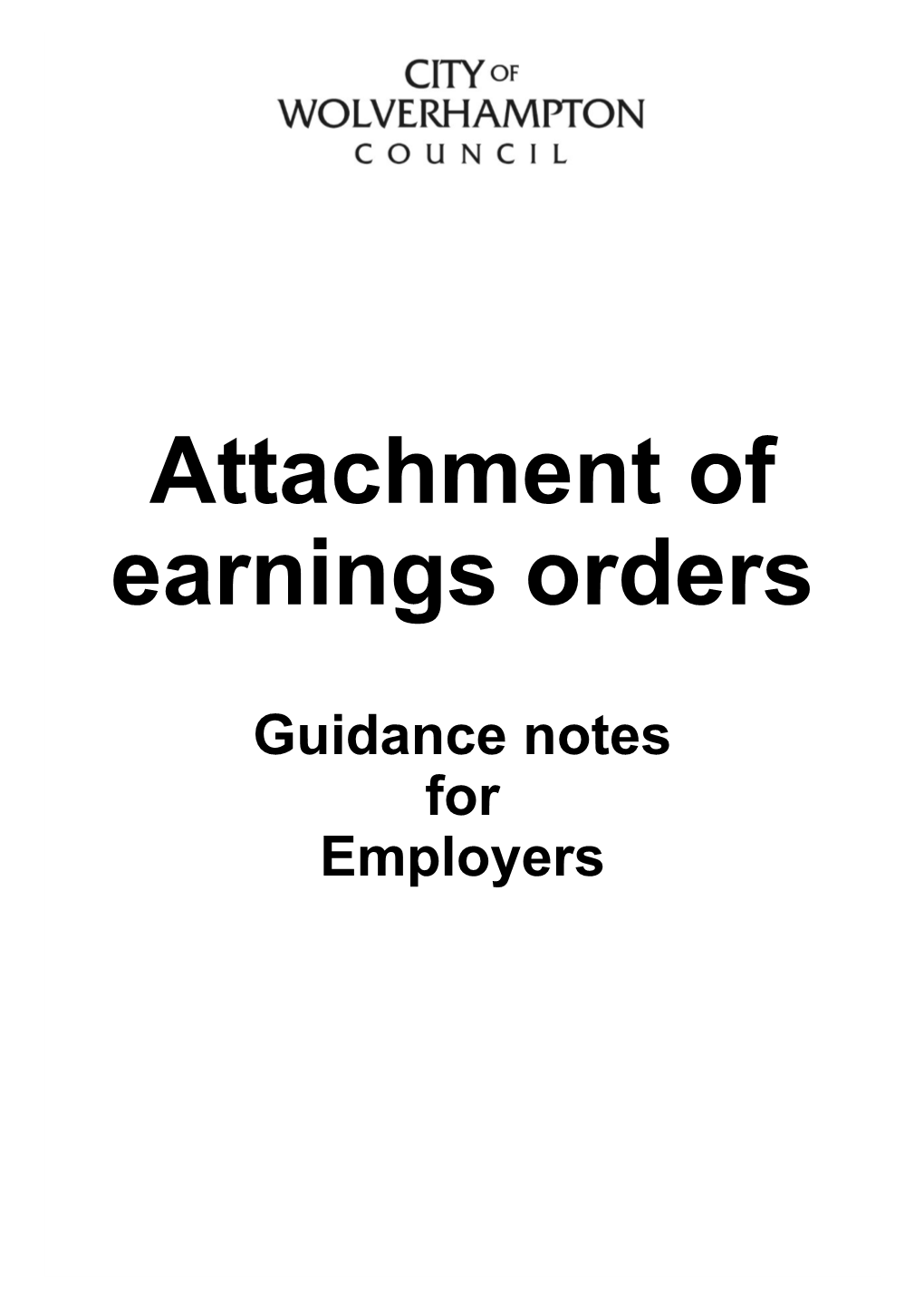 Attachment of Earnings Orders