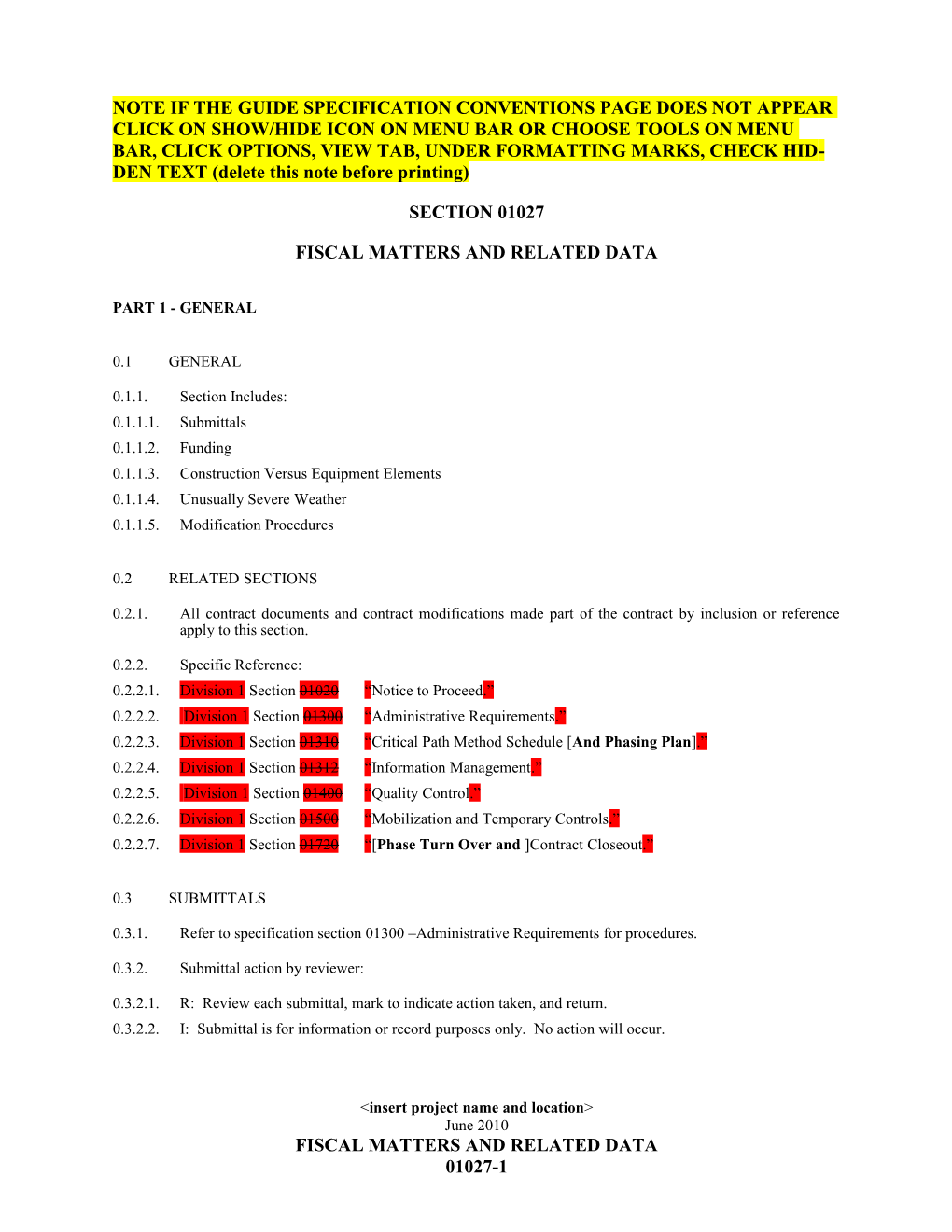 Section 00000 - Section Title