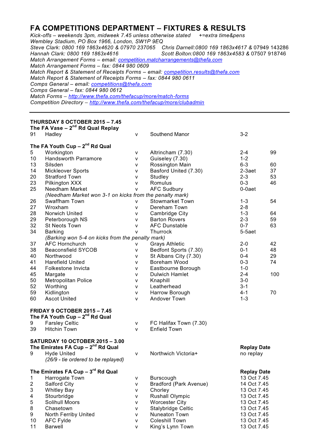 The FA Vase – 2Nd Rd Qual Replay 91 Hadley V Southend Manor 3-2