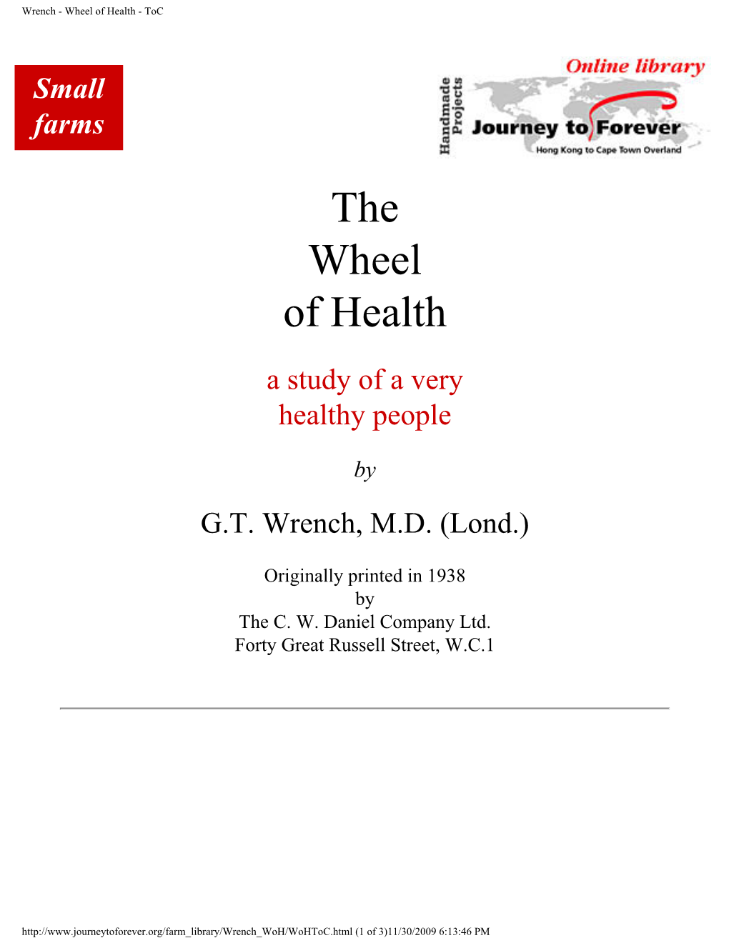 Wheel of Health - Toc