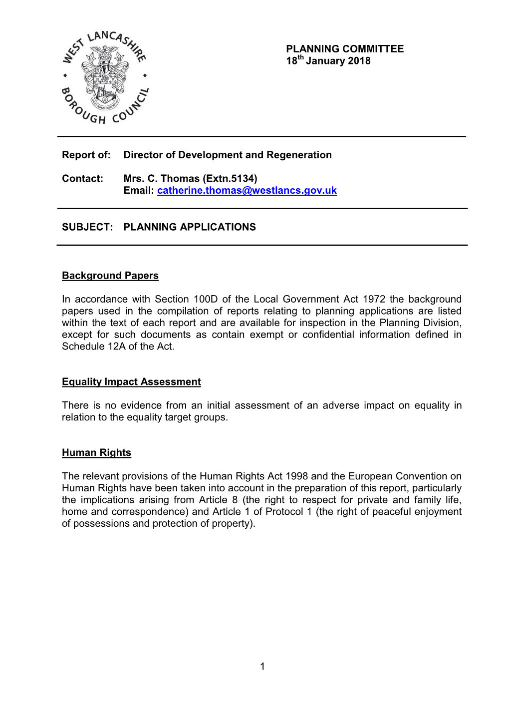 Planning Applications PDF 444 KB