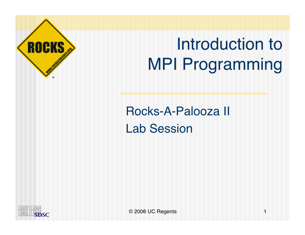 Introduction to MPI Programming