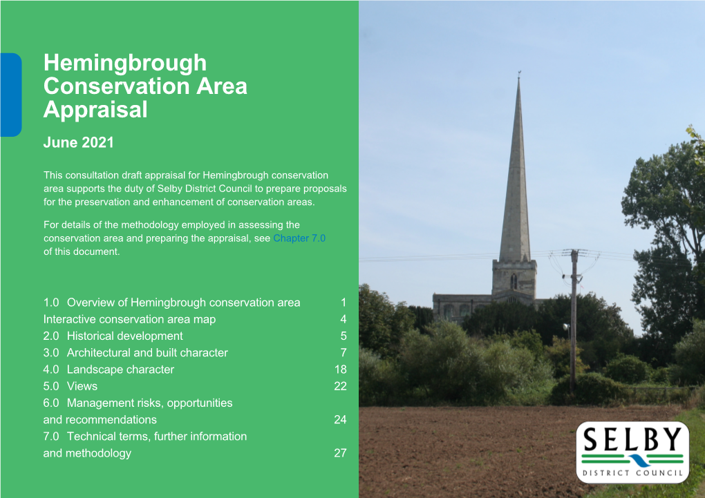 Hemingbrough Conservation Area Appraisal June 2021