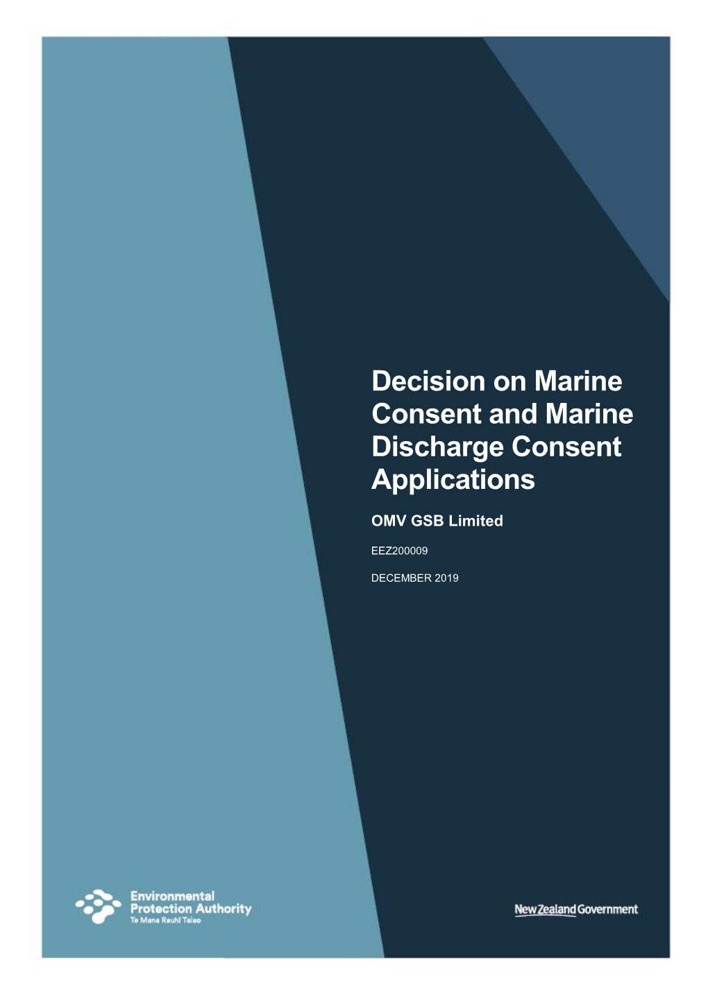 Decision on Marine Consent and Marine Discharge Consent Applications