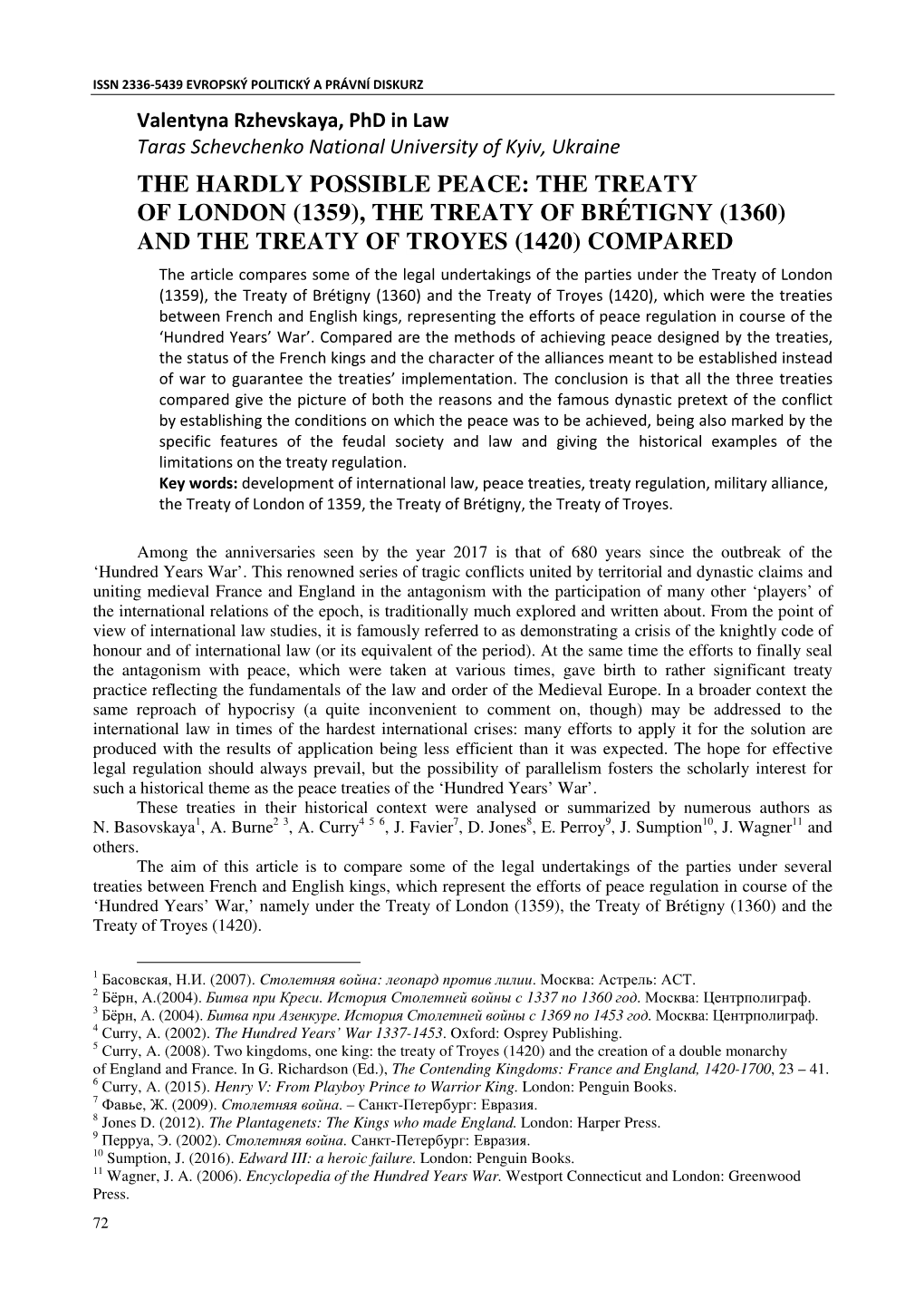 The Treaty of Brétigny (1360)