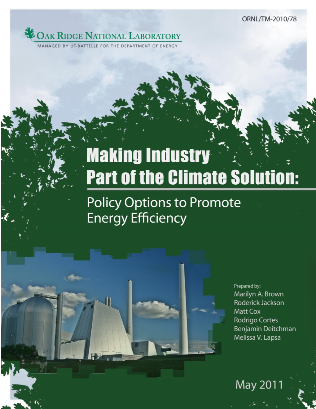 Policy Options to Promote Energy Efficiency