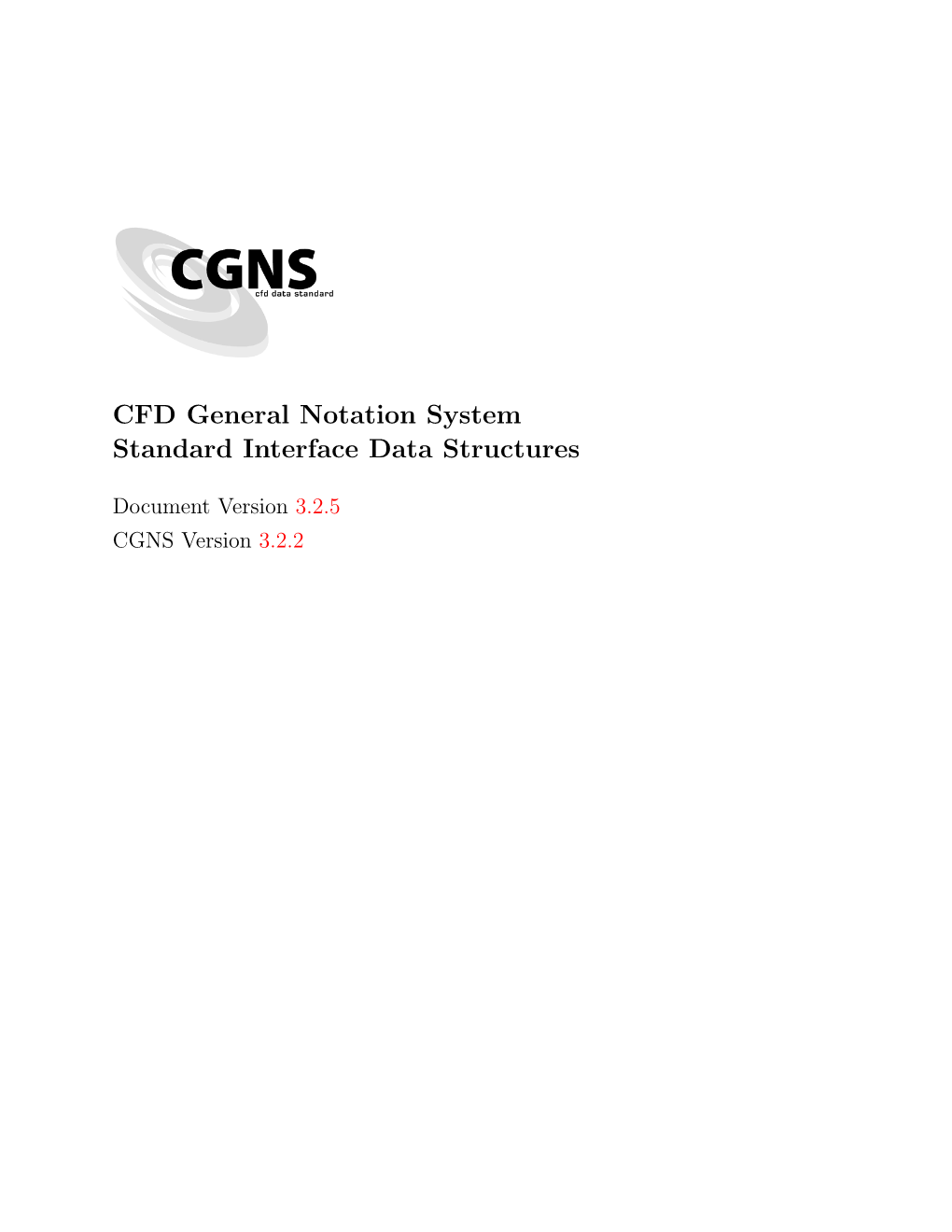 CFD General Notation System Standard Interface Data Structures